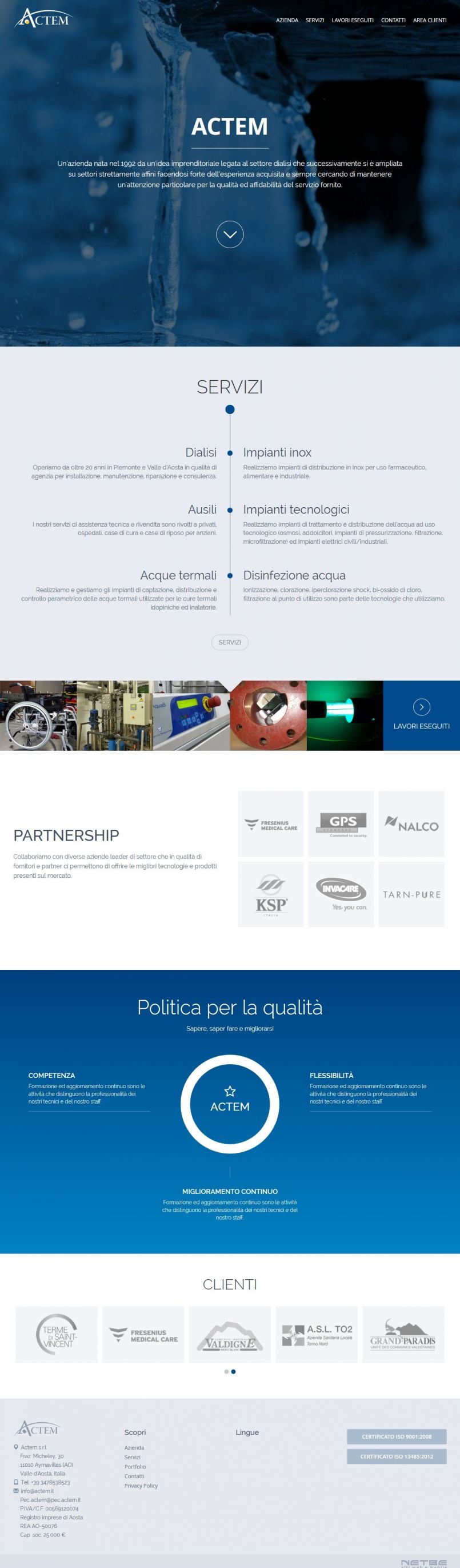 Sito web Actem s.r.l.
